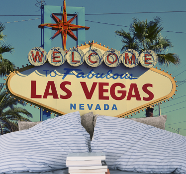 Tapisserie villes et pays enseigne classique las vegas - TenStickers