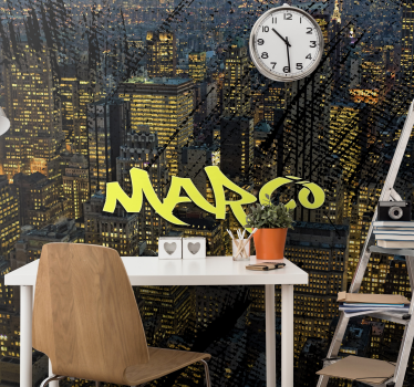 Tapisserie villes et pays horizon de new york - TenStickers