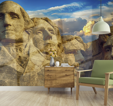 Tapisserie villes et pays mont rushmore monuments - TenStickers
