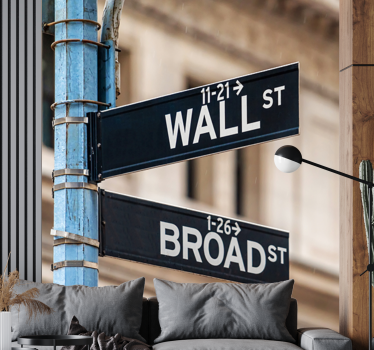 Tapisserie villes et pays panneau wall street - TenStickers