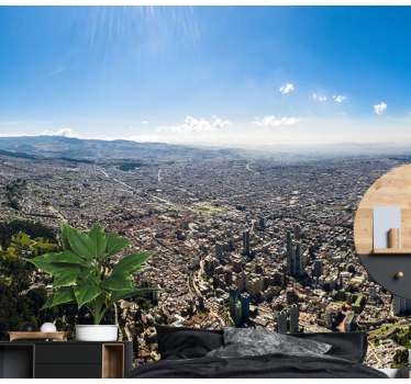 Tapisserie villes et pays paysage urbain de bogotá - TenStickers