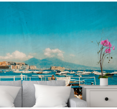Tapisserie villes et pays perspective balnéaire de naples - TenStickers