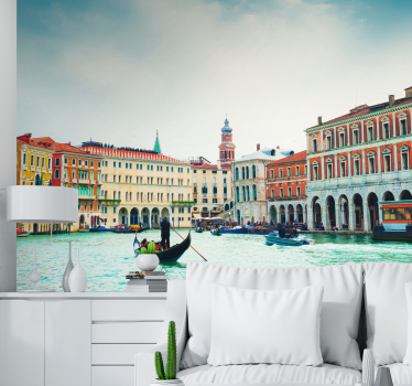 Tapisserie villes et pays perspective des canaux de venise - TenStickers