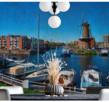Tapisserie villes et pays perspective des voies d'amsterdam - TenStickers
