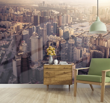 Tapisserie villes et pays perspective urbaine - TenStickers
