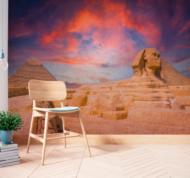 Tapisserie villes et pays pyramides et sphinx - TenStickers