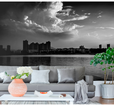 Tapisserie villes et pays réflexion urbaine horizon - TenStickers