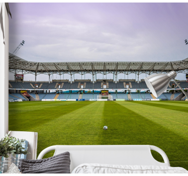 Tapisserie villes et pays scène de terrain de foot - TenStickers