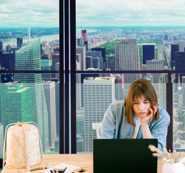 Tapisserie villes et pays skyline de new york - TenStickers