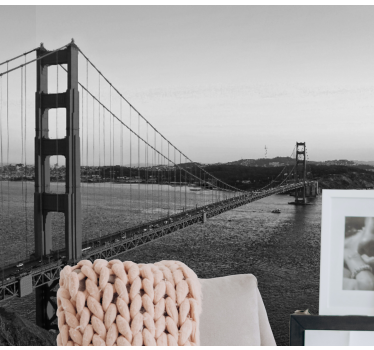 Tapisserie villes et pays structure du golden gate - TenStickers