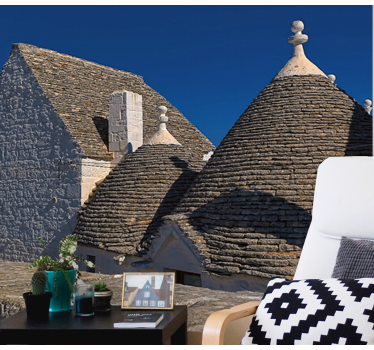 Tapisserie villes et pays toits de trulli - TenStickers