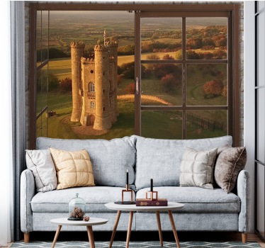 Tapisserie villes et pays vue historique de château - TenStickers