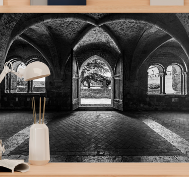 Tapisserie villes et pays vue sur l'arc historique - TenStickers