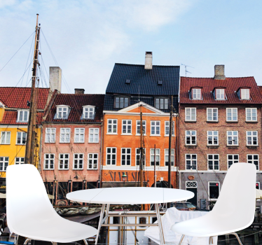 Tapisserie villes et pays vue sur le canal de copenhague - TenStickers