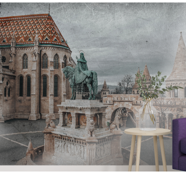Tapisserie villes et pays vue sur le château de budapest - TenStickers
