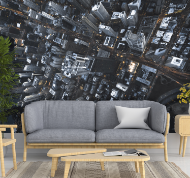 Tapisserie villes et pays vue urbaine panoramique - TenStickers