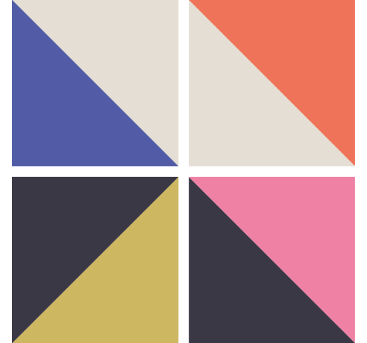 Sous verre angles géométriques multicolores - TenStickers