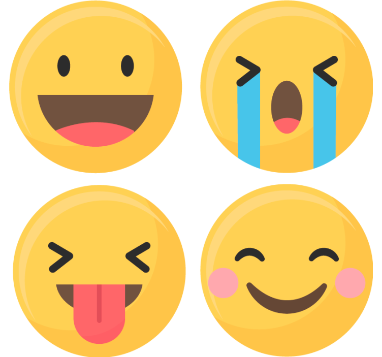 Dessous de verre motif emojis drôles - TenStickers