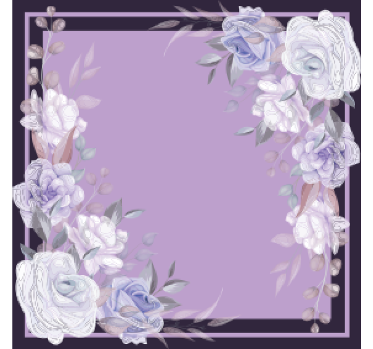 Sous verre mariage composition florale de lavande - TenStickers
