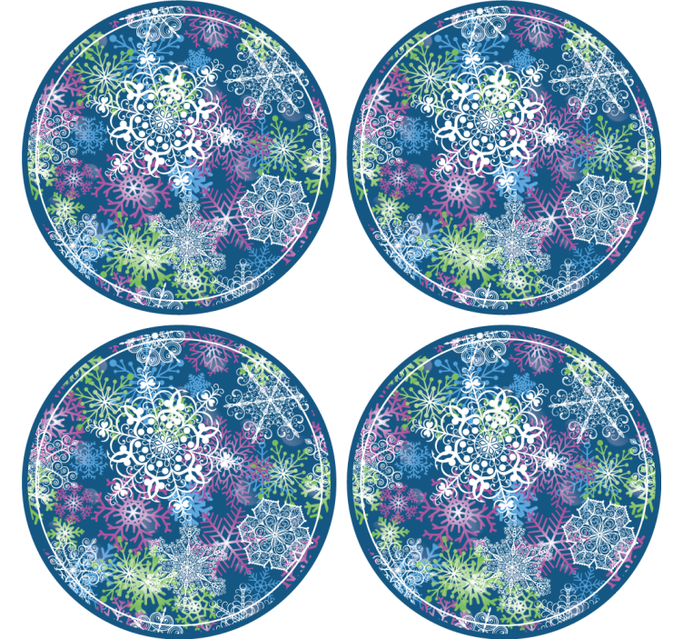 Dessous de verre Noël flocons illuminés - TenStickers