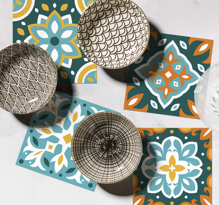 Caboteur de tuile ornement coloré - TenStickers