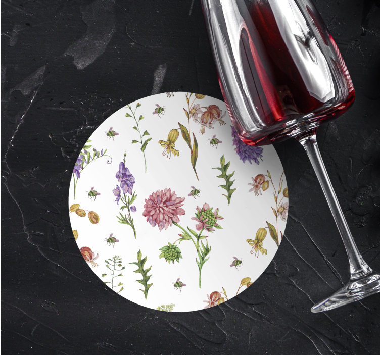 Sous verre accents floraux élégants - TenStickers