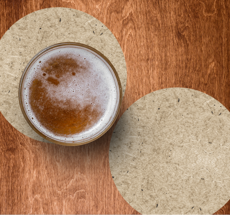 Sous verre bière ensemble de cercles en fibre naturelle - TenStickers
