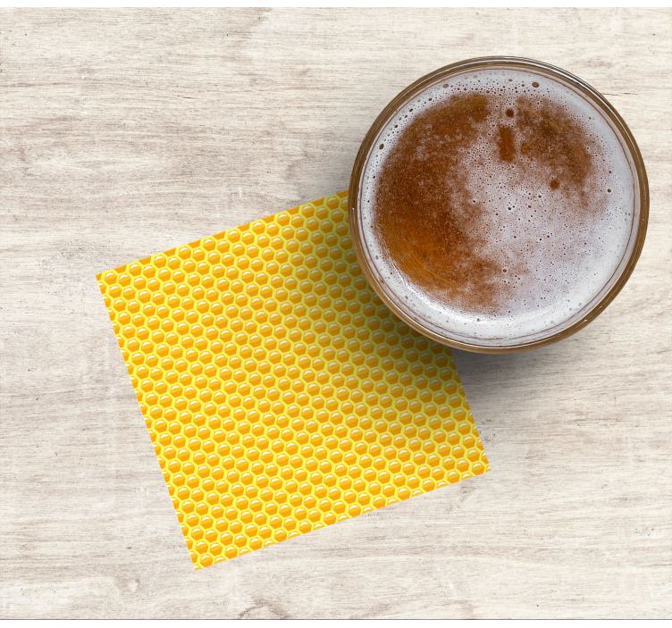 Sous verre bière motif alvéolaire - TenStickers