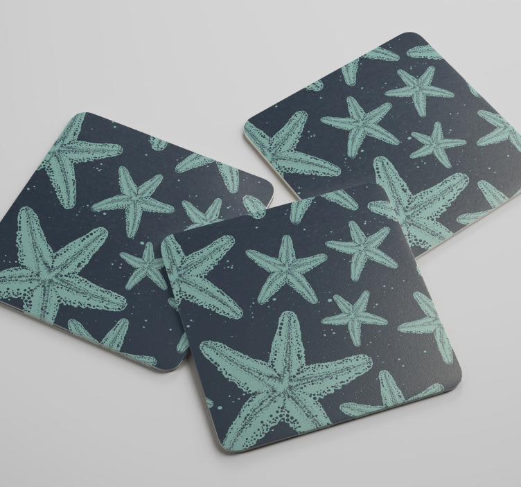 Sous verre bière motif étoile de mer - TenStickers