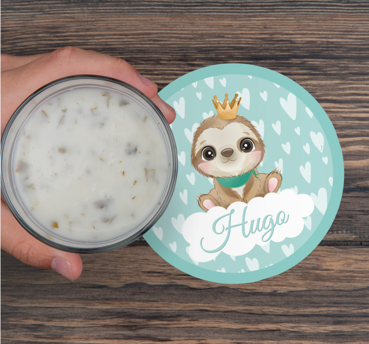 Sous verre bière personnage paresseux mignon - TenStickers