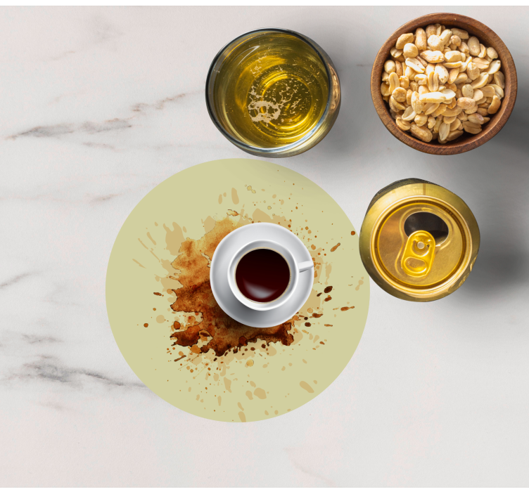 Sous verre bière tasse avec éclaboussure - TenStickers