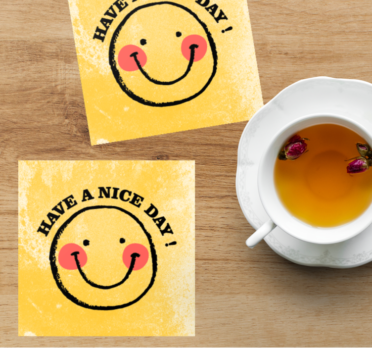 Sous verre citation smiley joyeux avec message - TenStickers