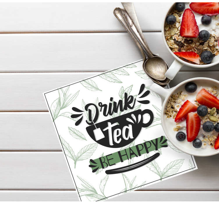 Sous verre citation tasse motivationnelle - TenStickers