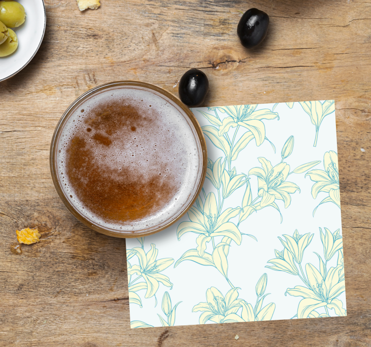 Sous verre Élégance motif floral - TenStickers