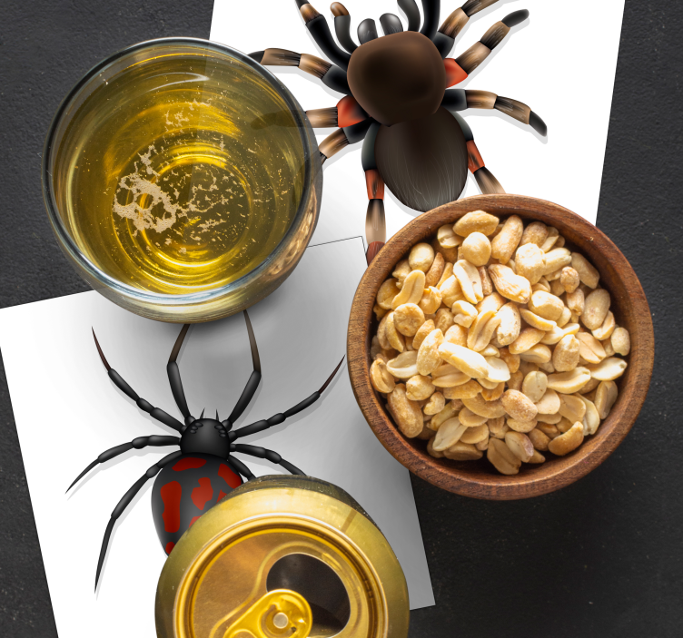 Sous verre halloween collection d'araignées effrayantes - TenStickers