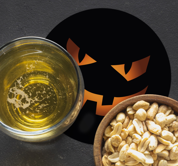 Sous verre halloween ensemble de visages de citrouille - TenStickers