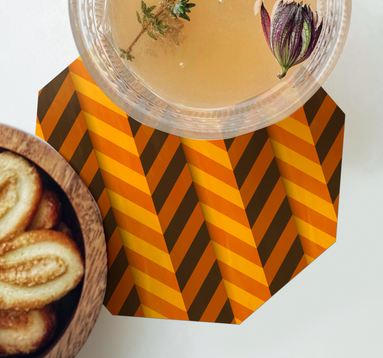 Sous verre halloween motif chevrons orange - TenStickers