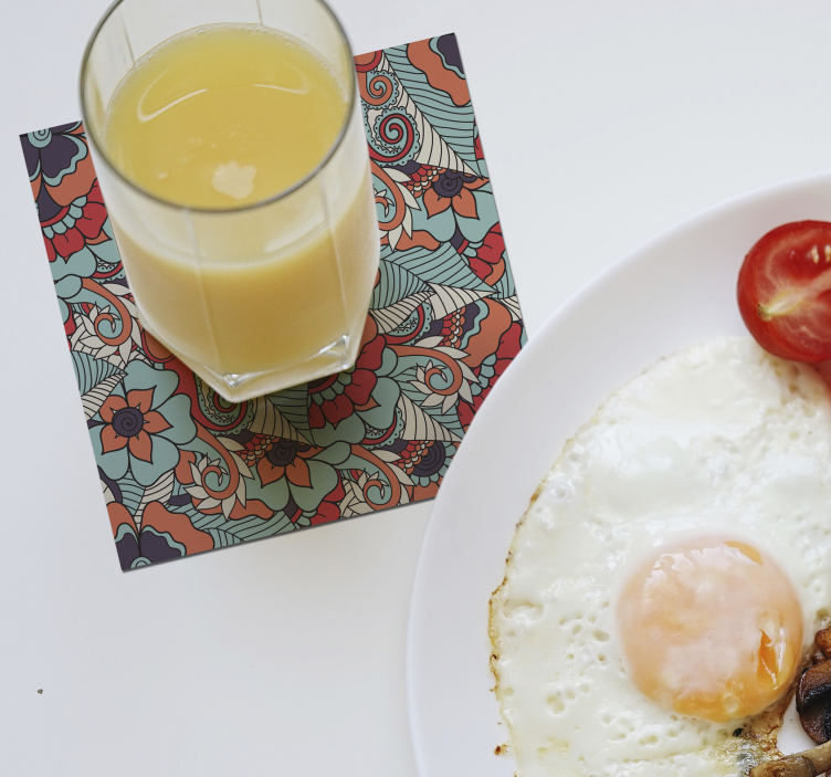 Sous verre imprimé floral - TenStickers