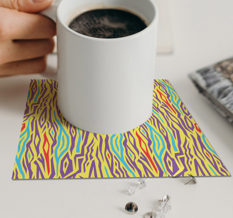 Sous verre lignes abstraites vibrantes - TenStickers