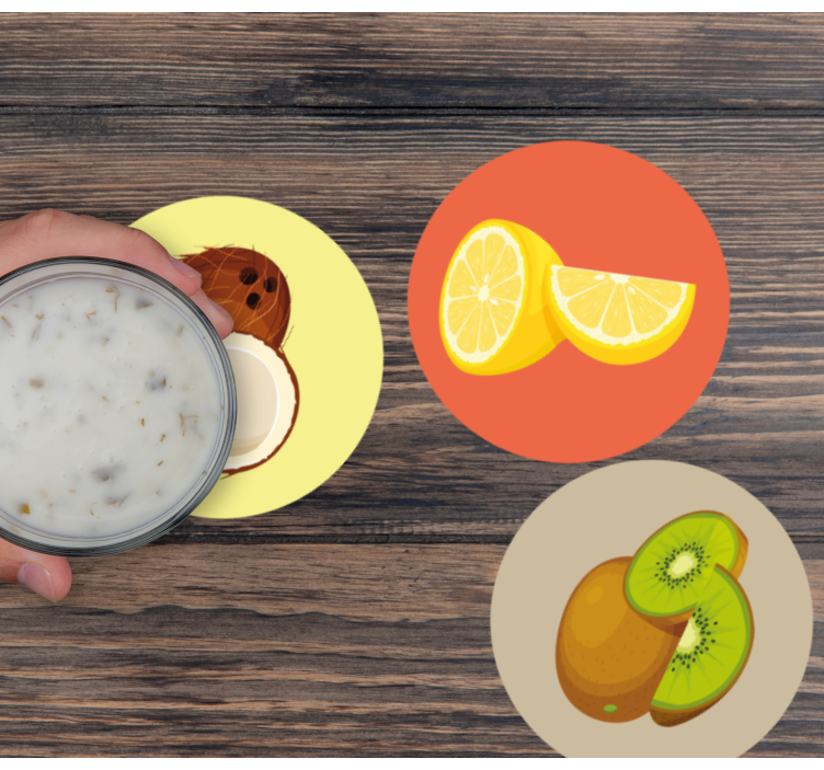 Sous verre moderne collection d'illustrations de fruits - TenStickers