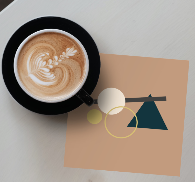 Sous verre moderne formes géométriques avec cercle - TenStickers