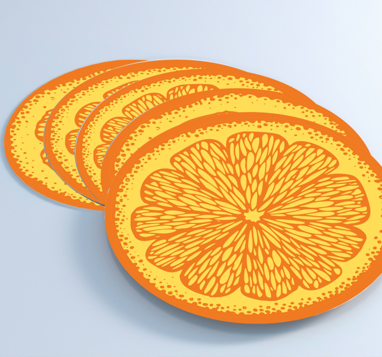 Sous verre moderne motif de tranches d'agrumes - TenStickers