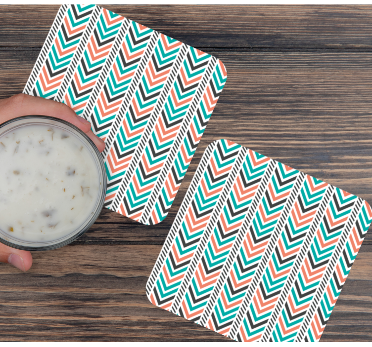 Sous verre motif chevron essentiels - TenStickers
