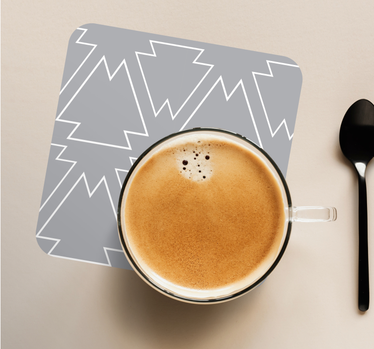 Sous verre motif d'arbre angulaire - TenStickers