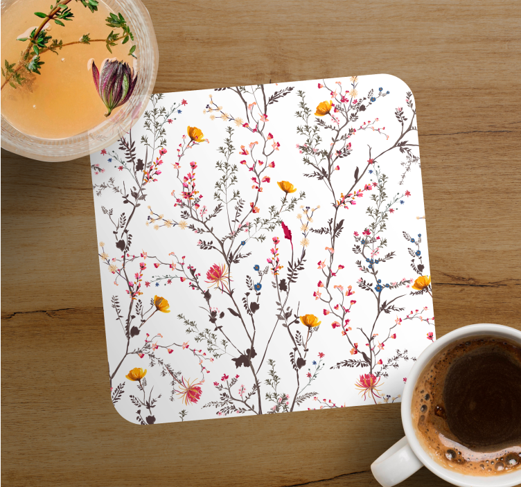 Sous verre motif de branches florales - TenStickers
