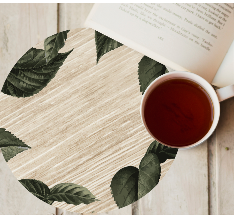 Sous verre motif de feuilles inspiré de la nature - TenStickers