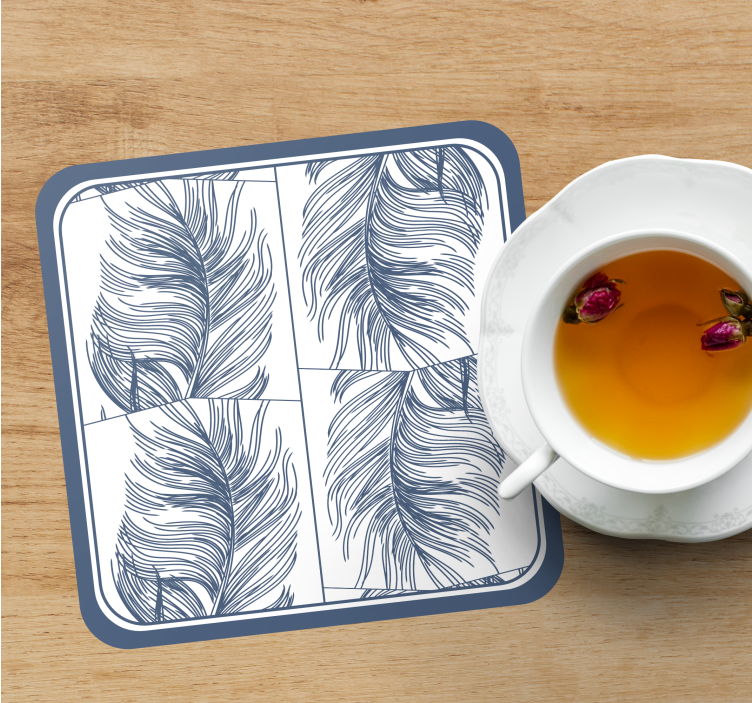 Sous verre motif de plumes Élégant - TenStickers