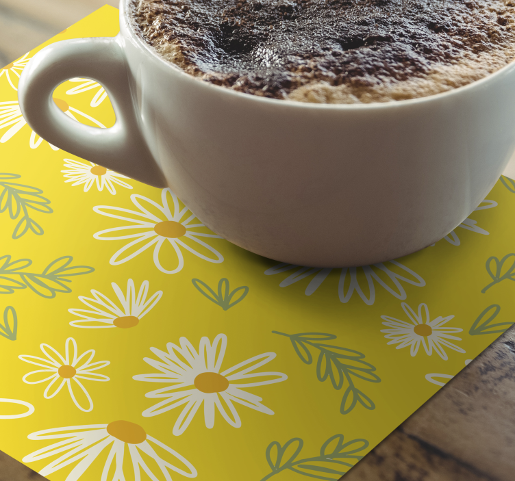 Sous verre motif floral marguerite - TenStickers