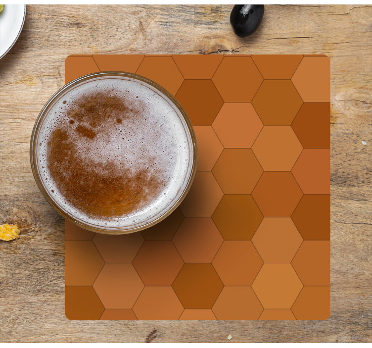 Sous verre motif hexagonal - TenStickers