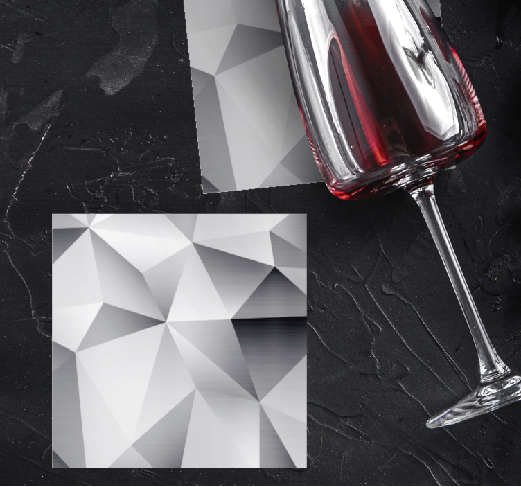 Sous verre motif métallique géométrique - TenStickers